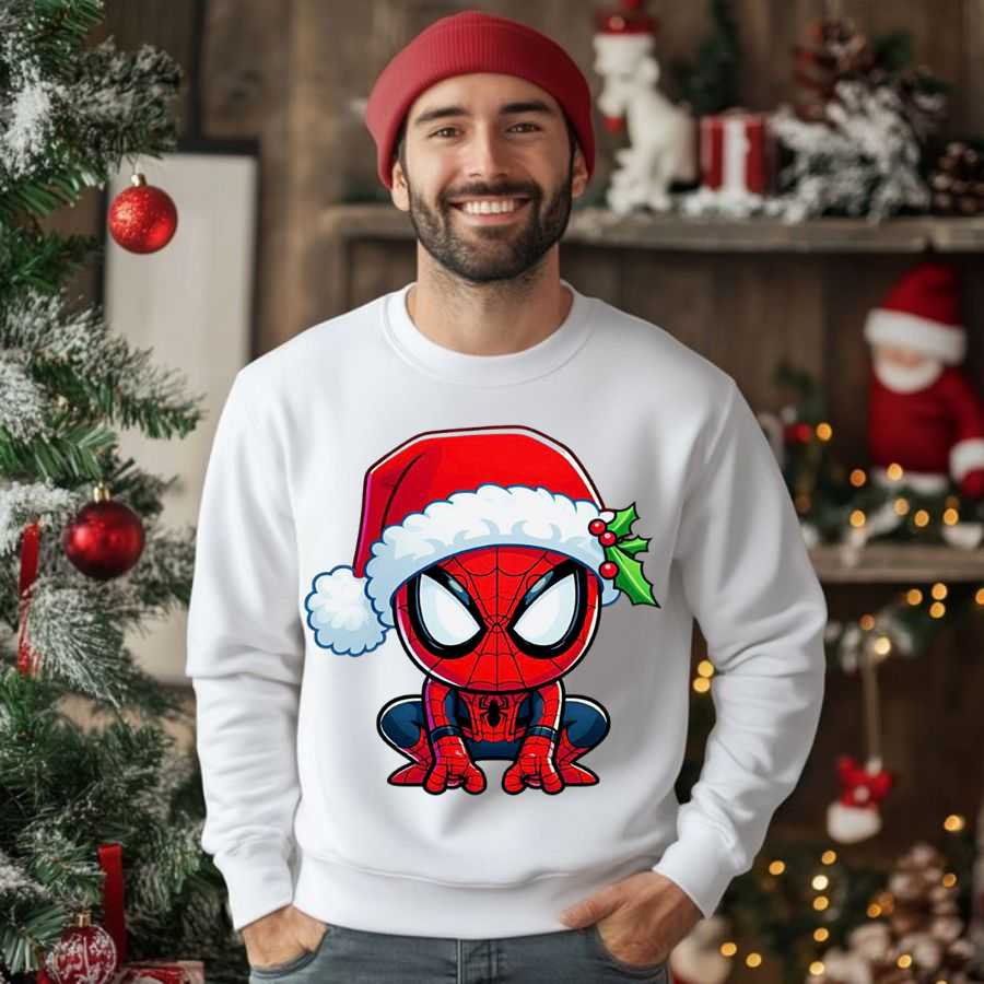 Cute Chibi Spider-Man Christmas Santa Gear Sweatshirt 2 Cute Chibi Spider-Man Christmas Santa Gear Sweatshirt 2